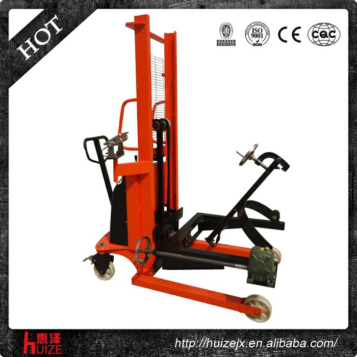 半電動稱重油桶車（夾鐵桶，手搖翻轉(zhuǎn)倒料）2